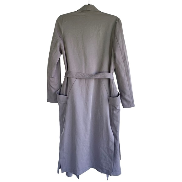 Revamped Waterfall Flowy Cardigan Belted Duster Trench Jacket Coat - Picture 6 of 7